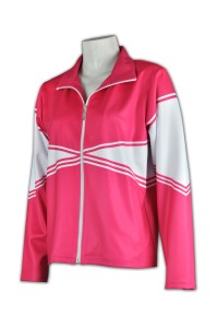 Customized pink cheerleading uniforms Personally designed zipper windbreaker jacket Cheerleading uniforms Group cheerleading uniforms Cheerleading uniform center CH213 45 degree